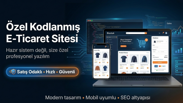 özel kodlanmış profesyonel e ticaret sitesi geliştiririm