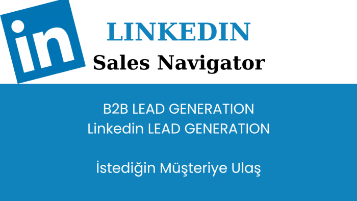 linkedin sales navigator ile b2b lead hizmeti veriyorum