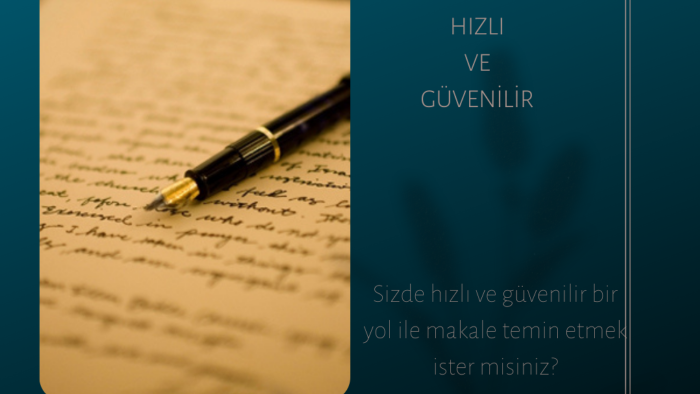 süper bir makale hizmeti veriyorum