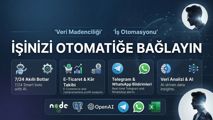 işletmeniz için akıllı bot ve veri takibi sistemleri yazarım