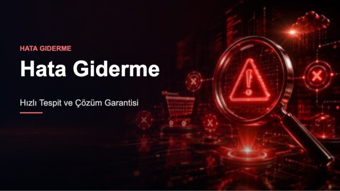 e-ticaret sitenizdeki hataları hızlıca tespit edip çözerim