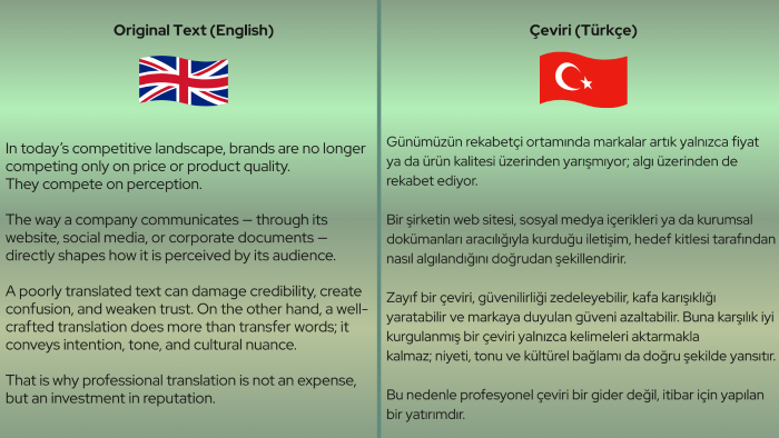 doğal ve güvenilir İngilizce-Türkçe çeviri yaparım