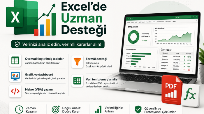 excel, SPSS ve Minitab işlerinizi ,hızlı şekilde yapabilirim