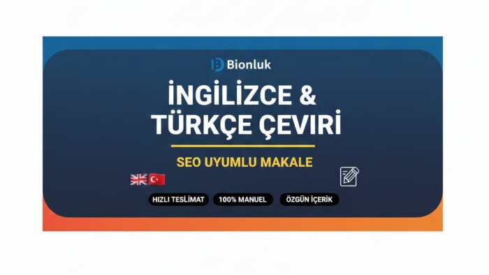 hızlı ve profesyonel İngilizce çeviri ve makale yazabilirim