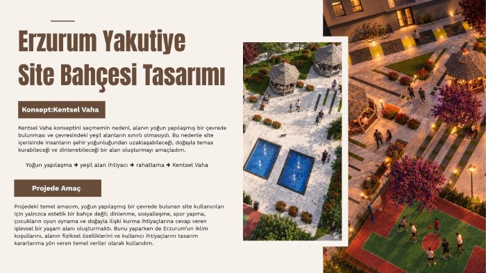 estetik-işlevsel-sürdürülebilir yeşil alanlar tasarlıyorum