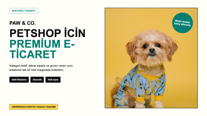 petshop markanıza premium e-ticaret sitesi kurabilirim