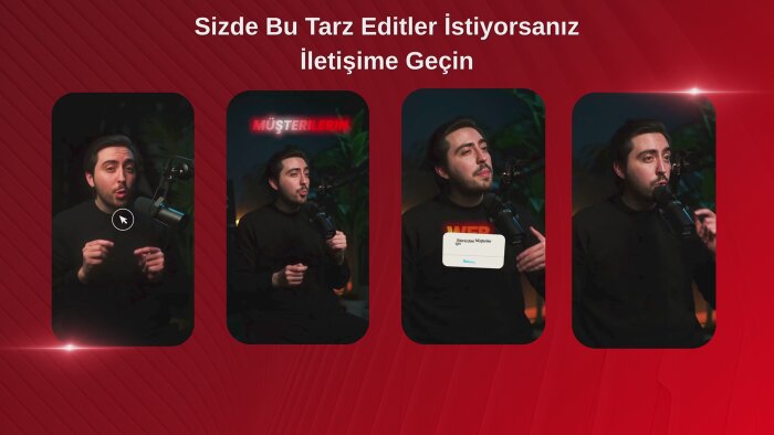 videolarınızı hızlı ve istediğiniz şekilde tasarlıyorum