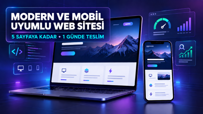modern ve mobil uyumlu web sitesi geliştiririm