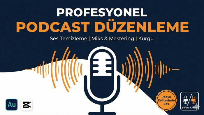 podcast bölümlerinizi profesyonelce yayına hazırlarım