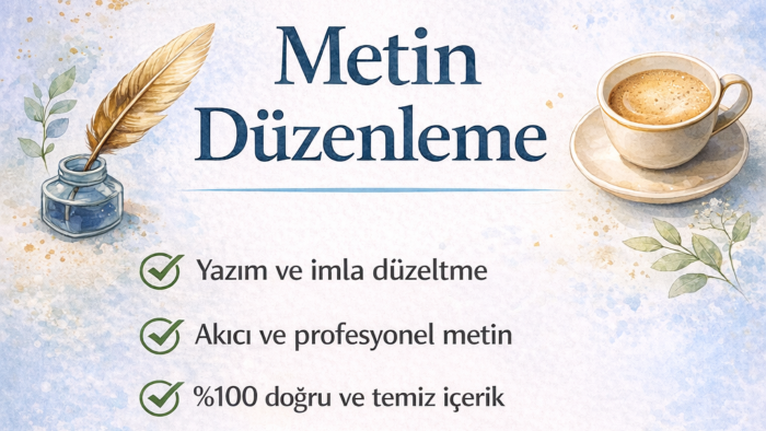metinlerinizi düzenlerim