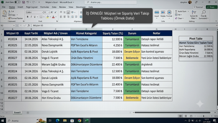 karmaşık excel ve data listelerini düzenliyor/ temizliyorum
