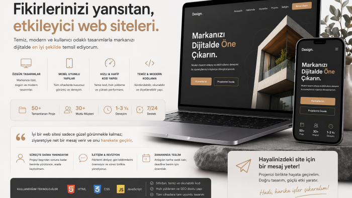 modern ve hızlı web sitesi tasarımı yaparım