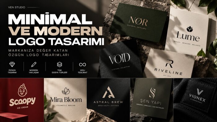 minimal ve modern logo tasarımı yaparım
