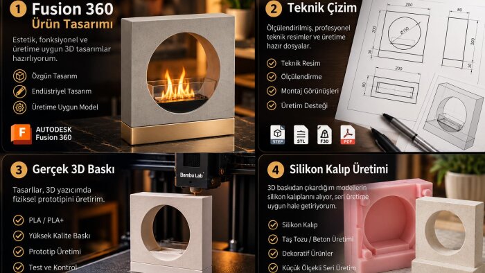 Fusion 360 ile profesyonel 3D tasarımlar yaparım