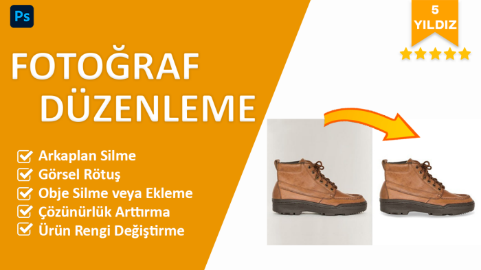 Photoshop ve düzenleme işlerinizi profesyonelce yaparım