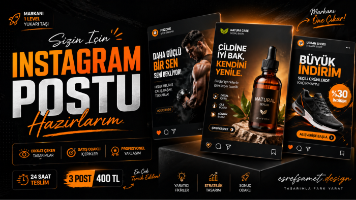 İnstagram sayfanız için post tasarımları yapabilirim