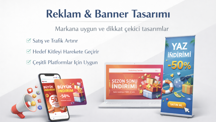 markana özel reklam banner tasarımı yapıyorum