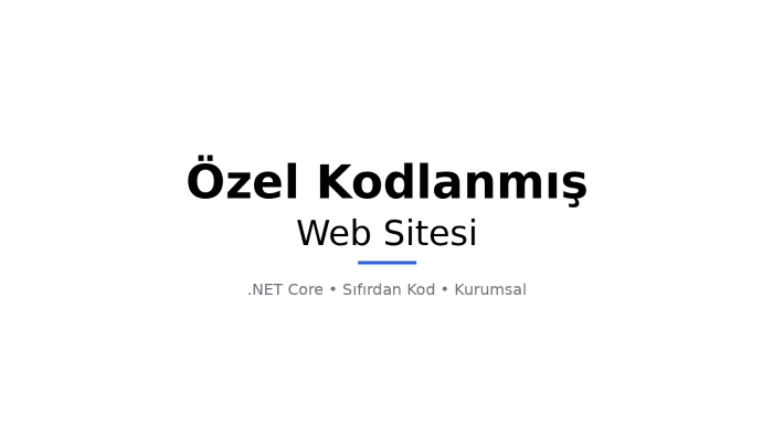 .NET Core ile özel kodlanmış web sitesi yaparım