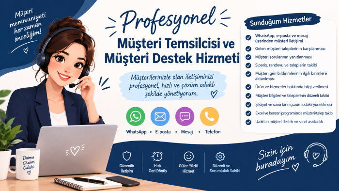 müşterilerinizle olan iletişiminizi sağlarım
