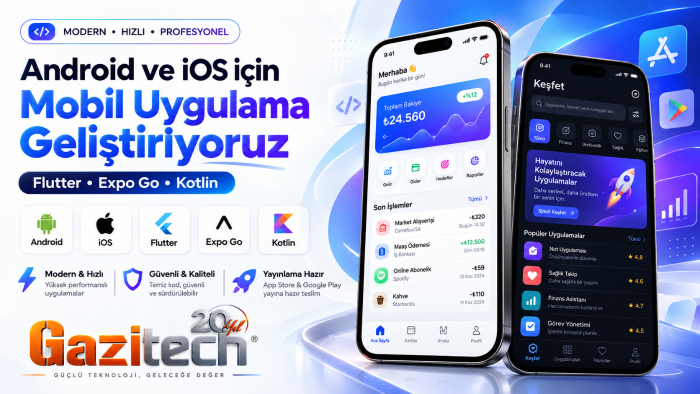 iOS ve Android için mobil uygulama geliştiririm