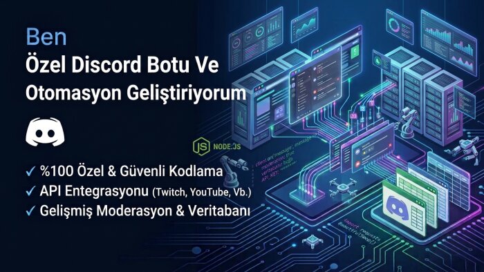 özel discord botu ve otomasyon geliştiriyorum