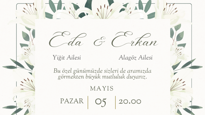 en özel günleriniz için davetiyenizi tasarlayabilirim
