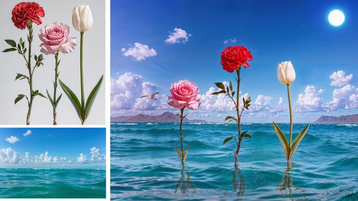 fotoğrafları düzenleyerek kolaj fotomanipülasyon yapıyorum