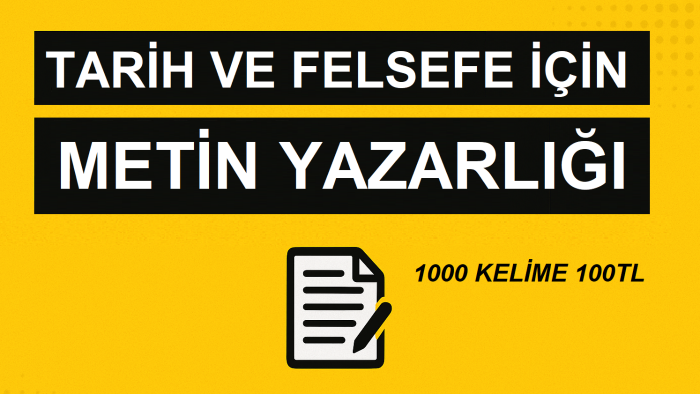 tarih ve felsefe konularında metin yazarlığı yaparım