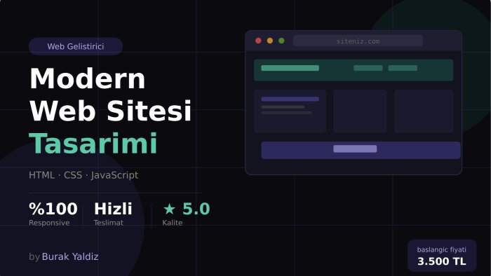 modern, hızlı ve mobil uyumlu site geliştirebilirim