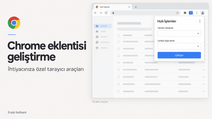 ihtiyacınıza özel Chrome eklentisi geliştiririm