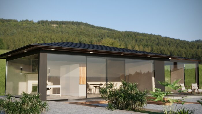 mimari ve iç mekanı tasarlar; 2D ve 3D çizer render alırım