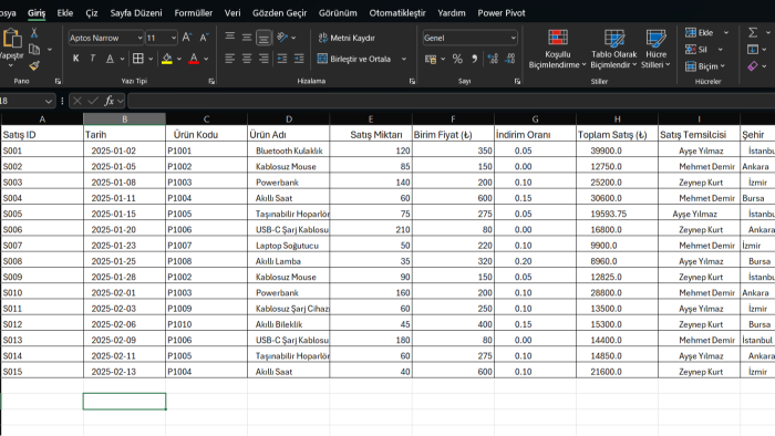 Excel veri girişi işlerinizi yapabilirim