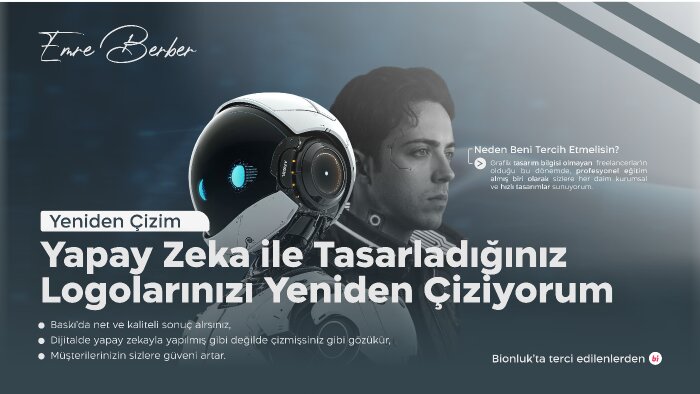 yapay zekadan oluşturduğunuz logonuzu vektörel çizebilirim