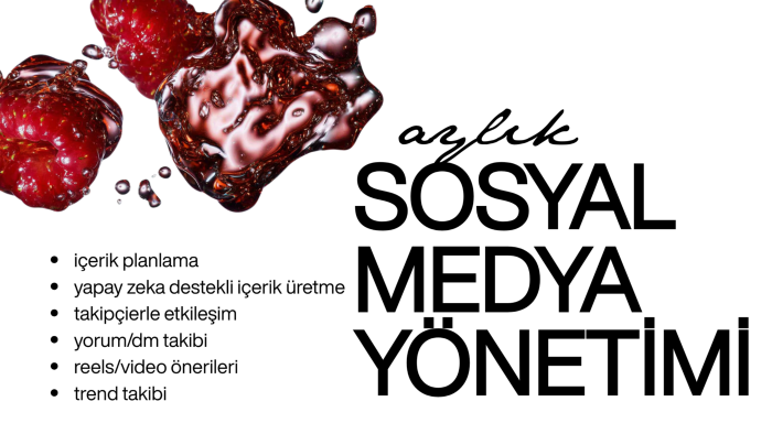 markanızın sosyal medya hesabını aylık olarak yönetirim