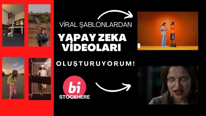 viral şablonlardan yapay zeka videoları oluştururum