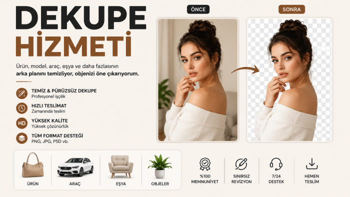 fotoğraflarınıza dekupe işlemi yapabilirim
