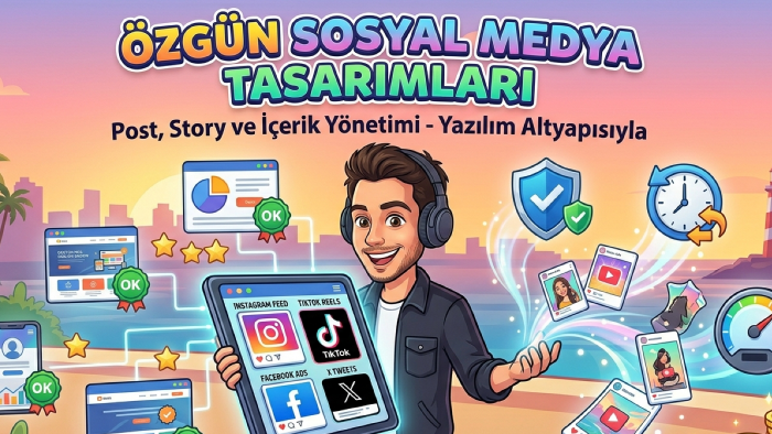 sosyal medya hesaplarınız için görsel ve post tasarlarım