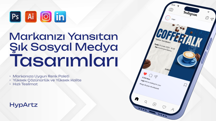 sosyal medyada dikkat çeken tasarımlar oluşturuyorum