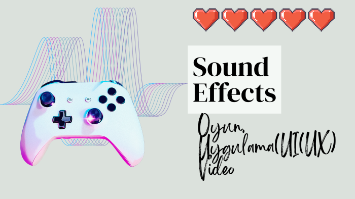 oyunlar ve uygulamalara ses efekti ve müzik oluştururum
