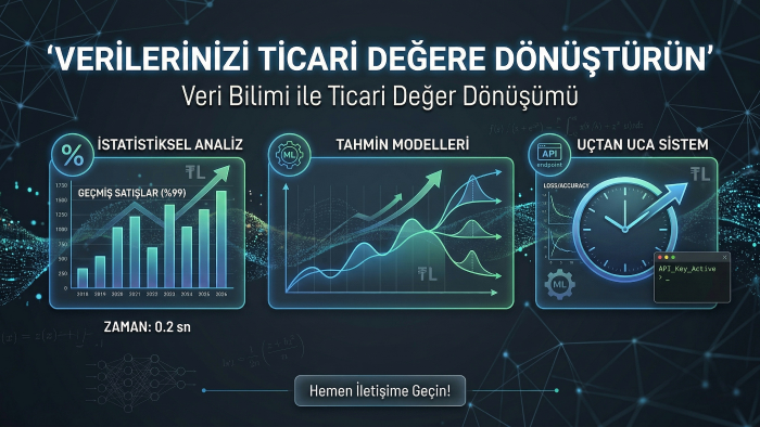 makine öğrenmesi tabanlı tahmin ve analiz sistemleri kurarım