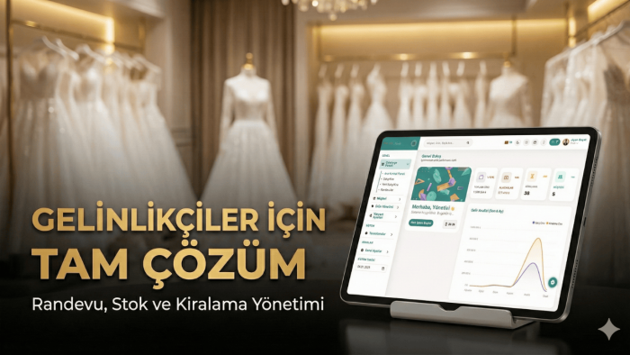 gelinlikçiler için satış ve kiralama sistemi sunarım