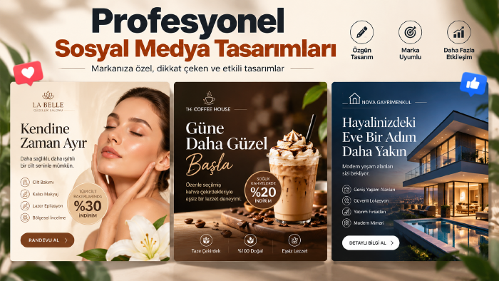 Instagram için profesyonel post ve story tasarlarım