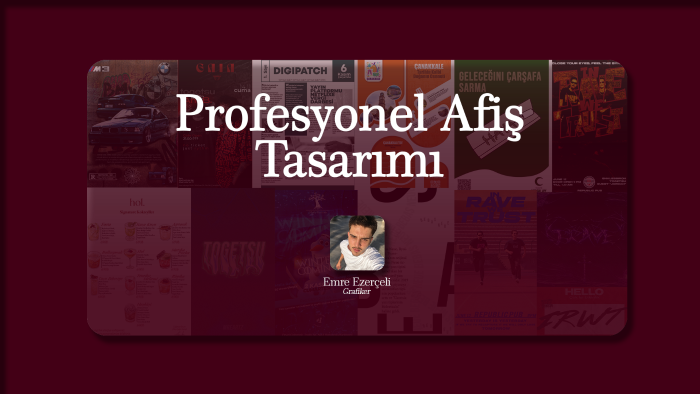 profesyonel düzeyde afiş ve menü tasarlarım