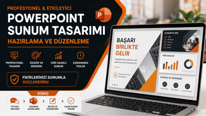 profesyonel ve etkileyici powerpoint sunumları tasarlarım