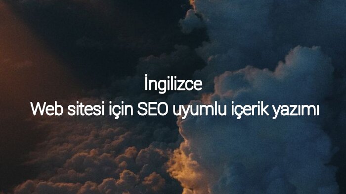web sitenize özel ingilizce seo uyumlu içerik yazabilirim