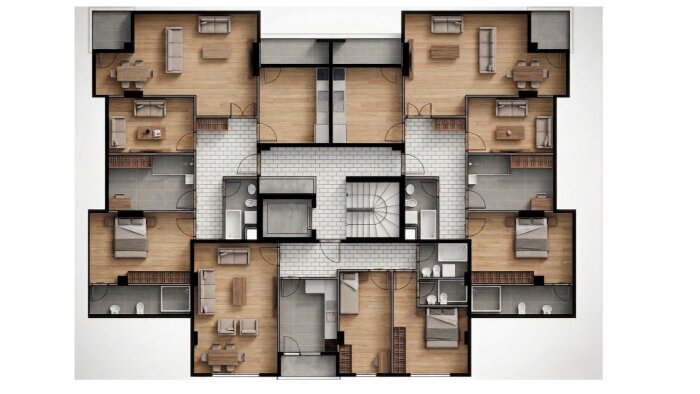 mimari planlarınızı 2D render ile sunuma hazırlarım