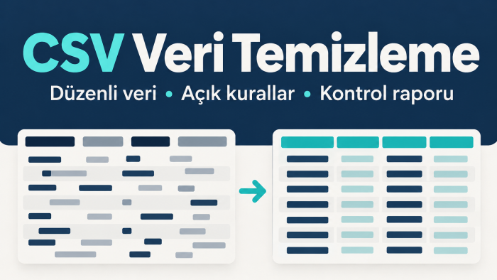 csv dosyanızı belirlediğimiz kurallarla temizlerim
