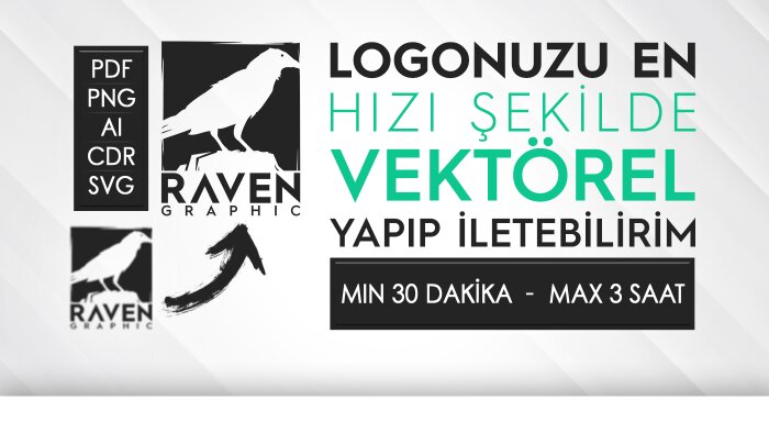 logonuzu vektörel formata çevirebilirim