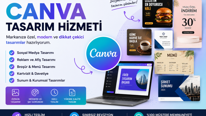 Canva ile profesyonel sosyal medya tasarımları hazırlarım