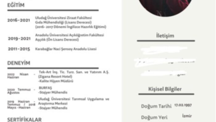 size CV hazırlayabilirim